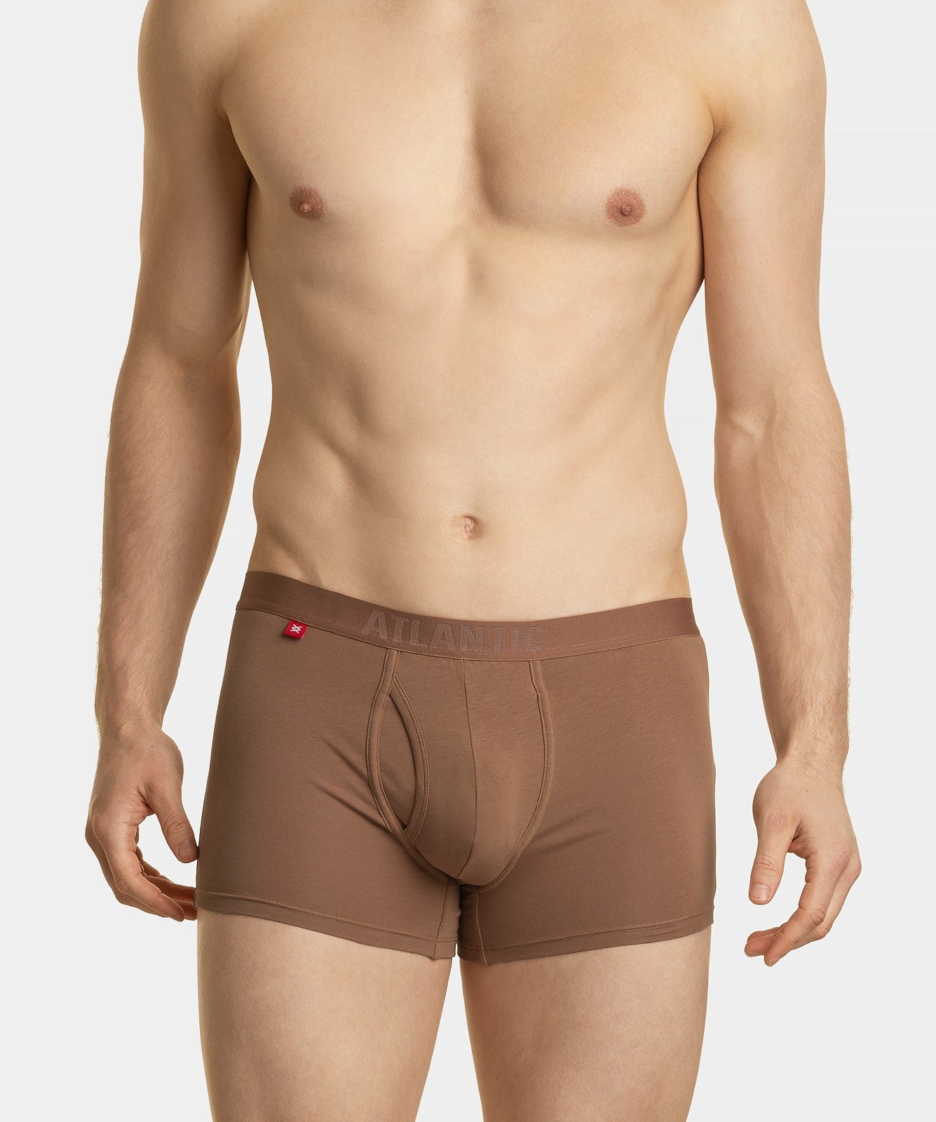 Boxer in cotone elasticizzato con elastico a vista