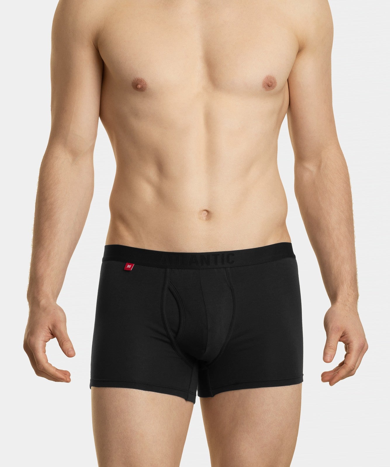 Boxer in cotone elasticizzato con elastico a vista