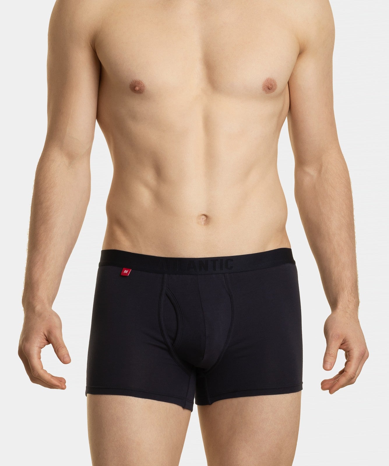 Boxer in cotone elasticizzato con elastico a vista