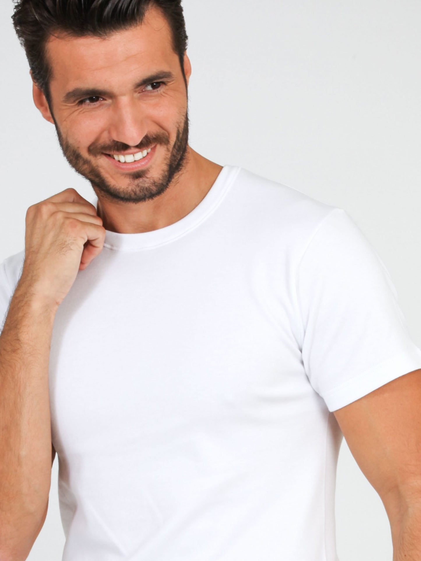 Crew-neck T-shirt - Made in Italy - FLEECE COTTON