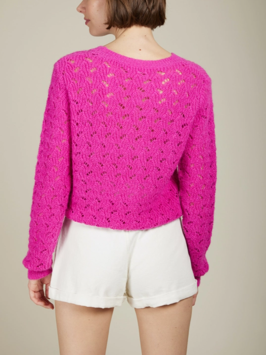 Maglia lavorata in misto lana