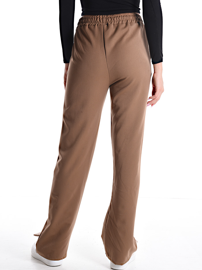 Pantaloni in viscosa elaticizzata con culisse in vita