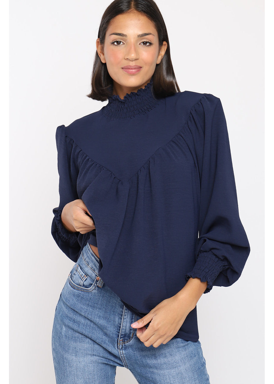 Blusa arricciata