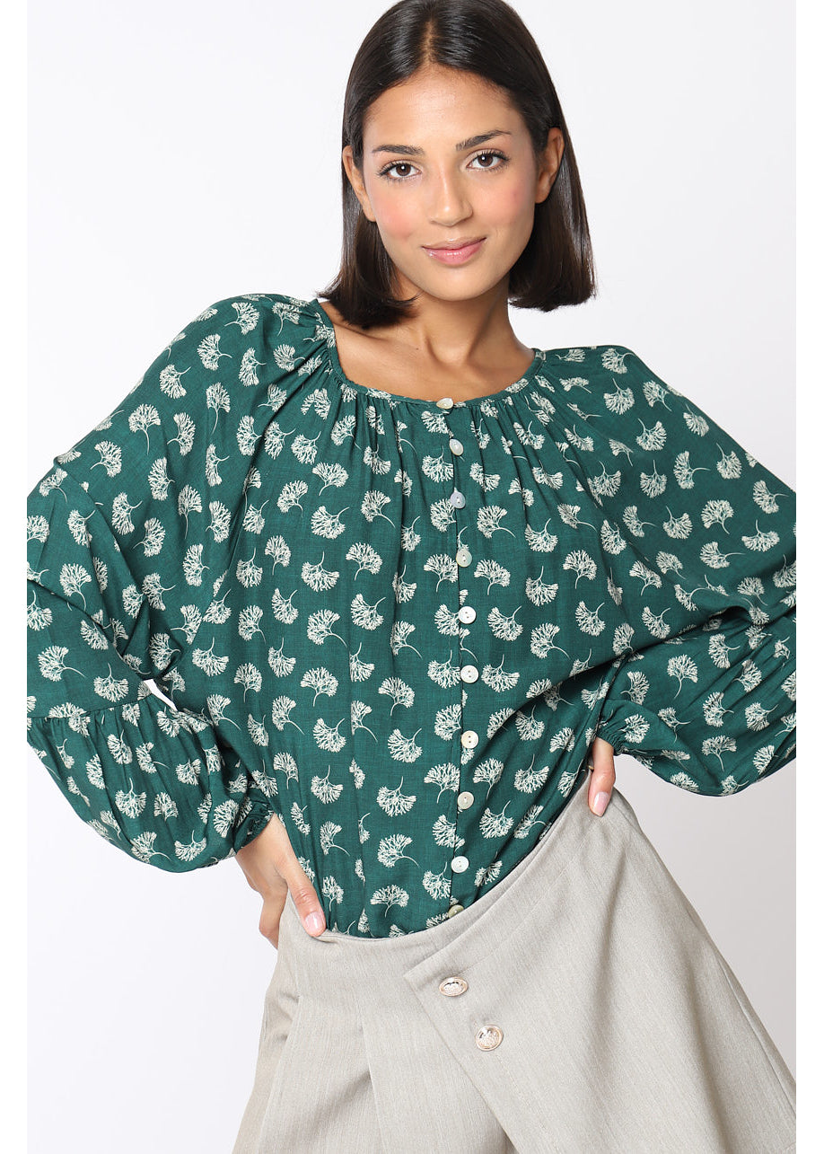 Blusa in viscosa stampa floreale