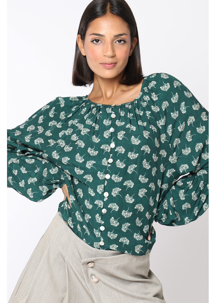 Blusa in viscosa stampa floreale