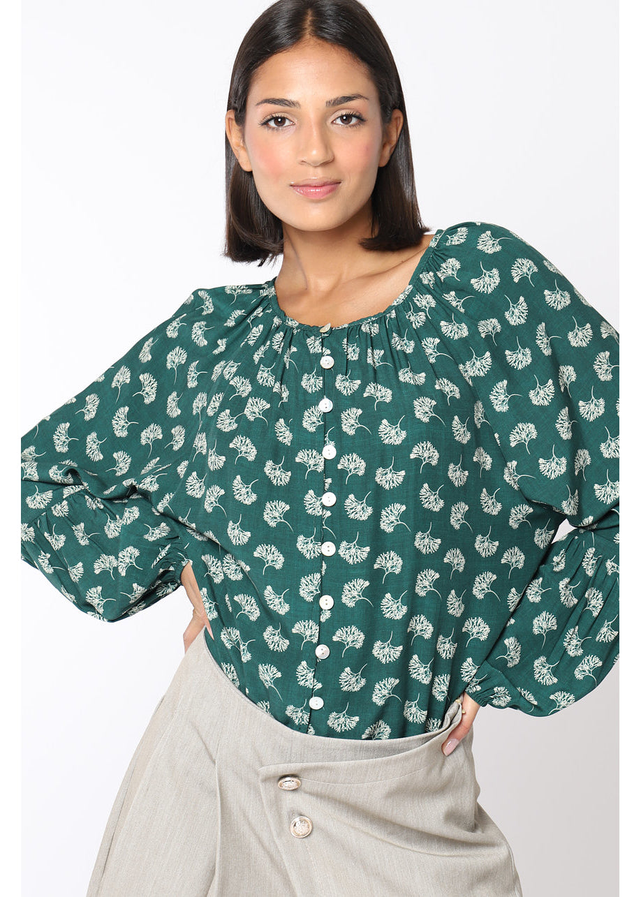 Blusa in viscosa stampa floreale
