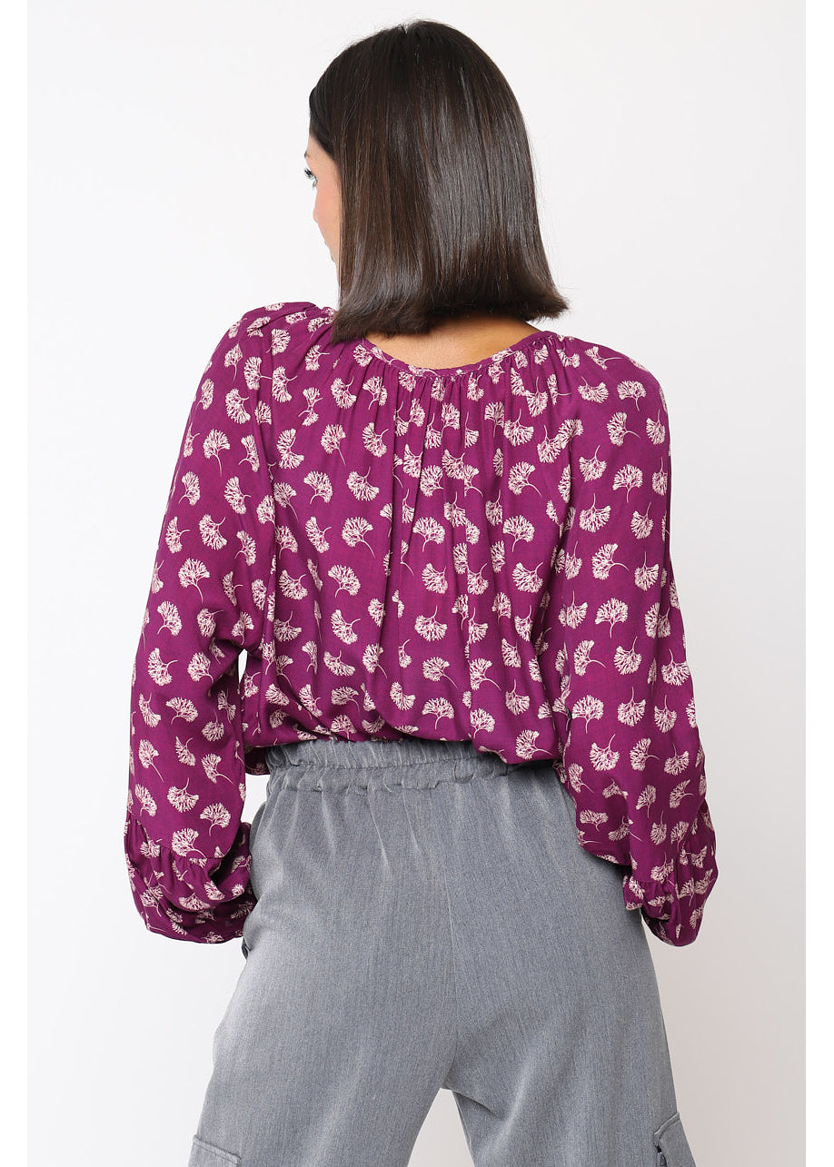 Blusa in viscosa stampa floreale