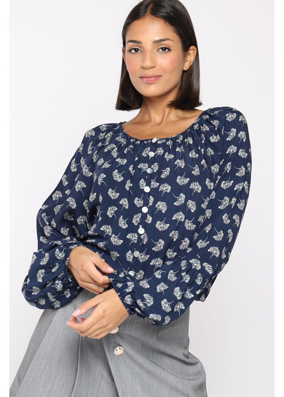 Blusa in viscosa stampa floreale