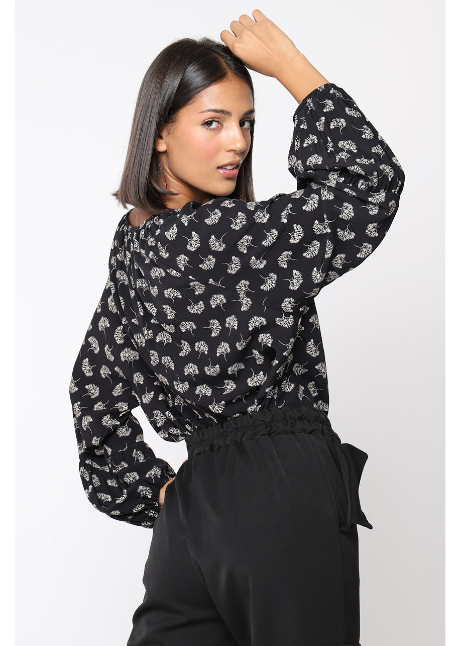 Blusa in viscosa stampa floreale