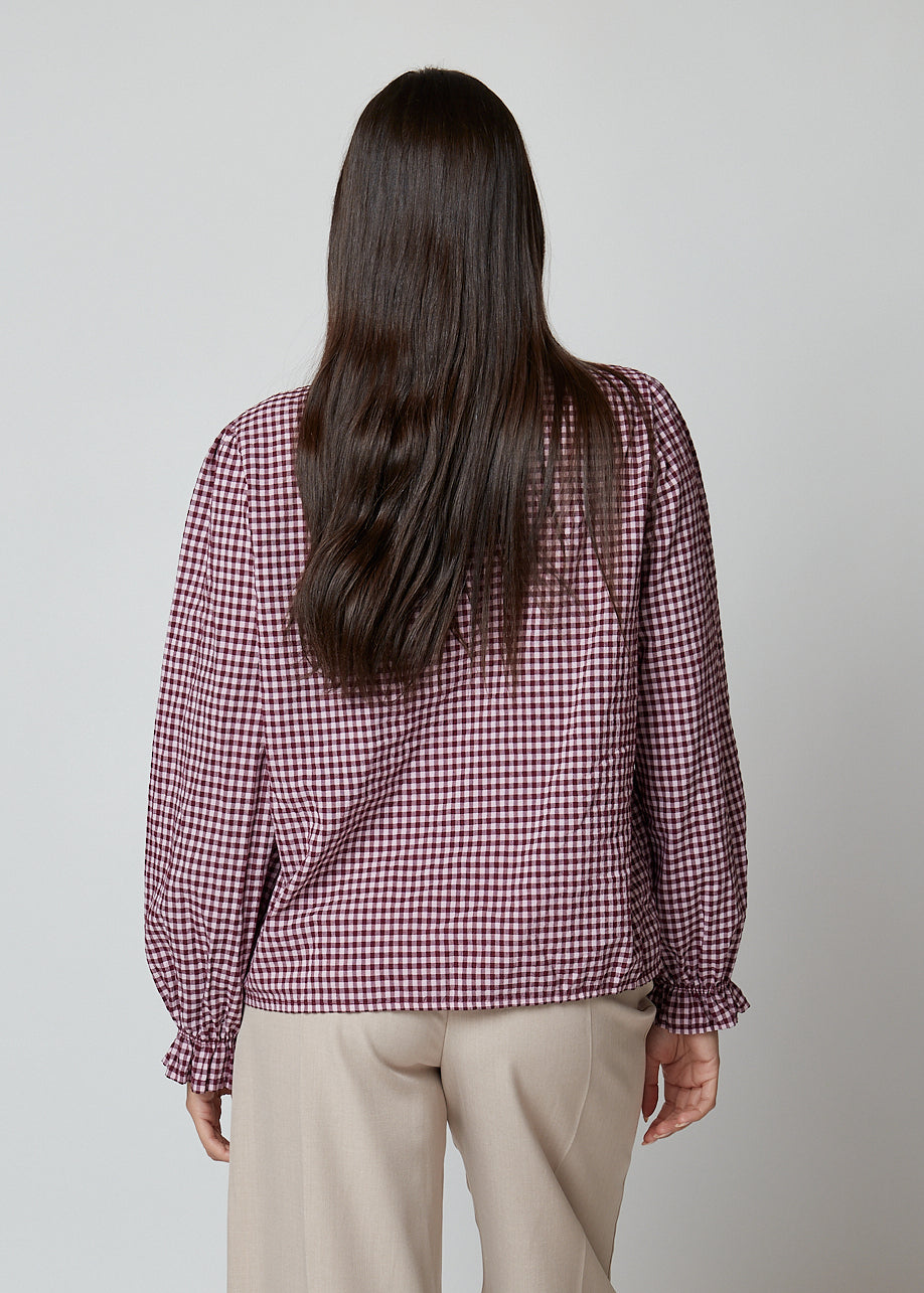 Camicia in cotone elasticizzato a quadretti - 300035