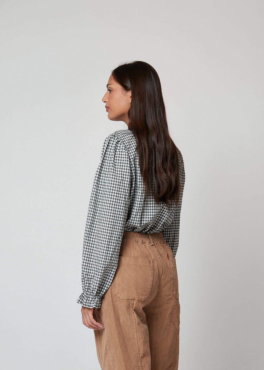 Camicia in cotone elasticizzato a quadretti - 300035