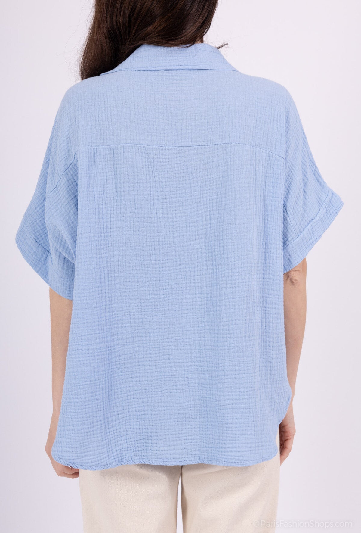 Camicia aperta con bottoni in 100% cotone