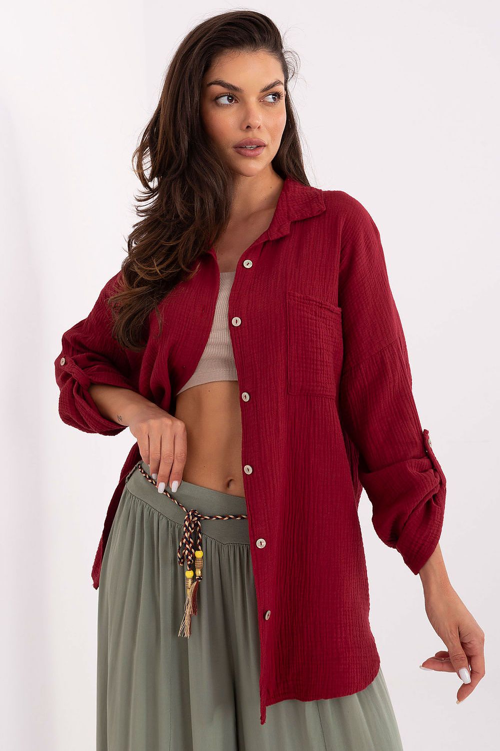 Camicia a manica lunga model 215559 Italy Moda