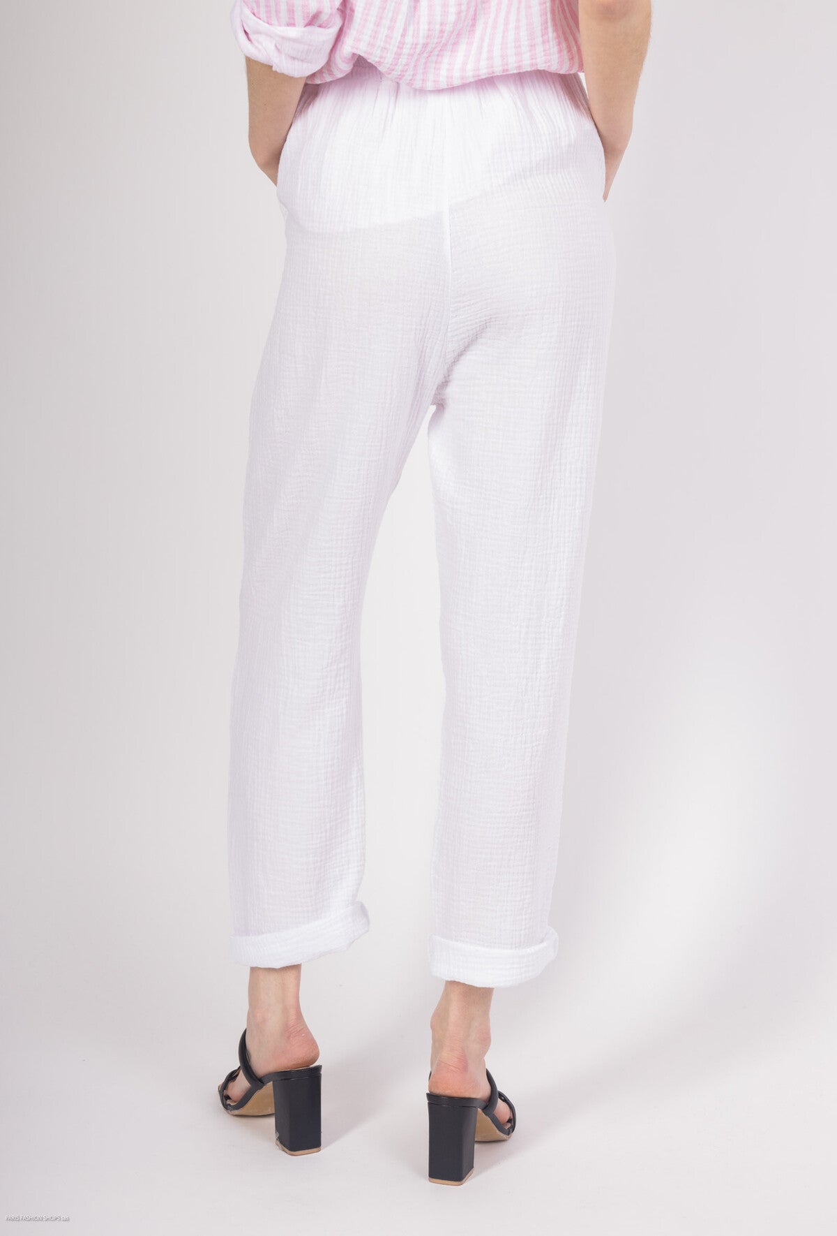 Pantaloni in garza di cotone