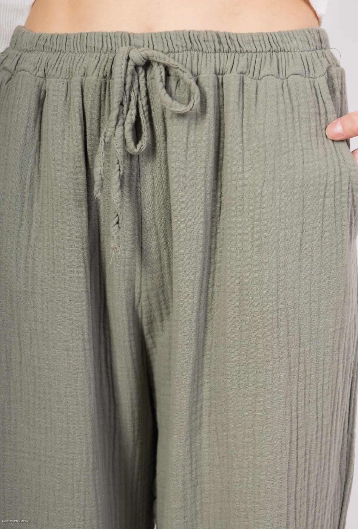 Pantaloni in garza di cotone