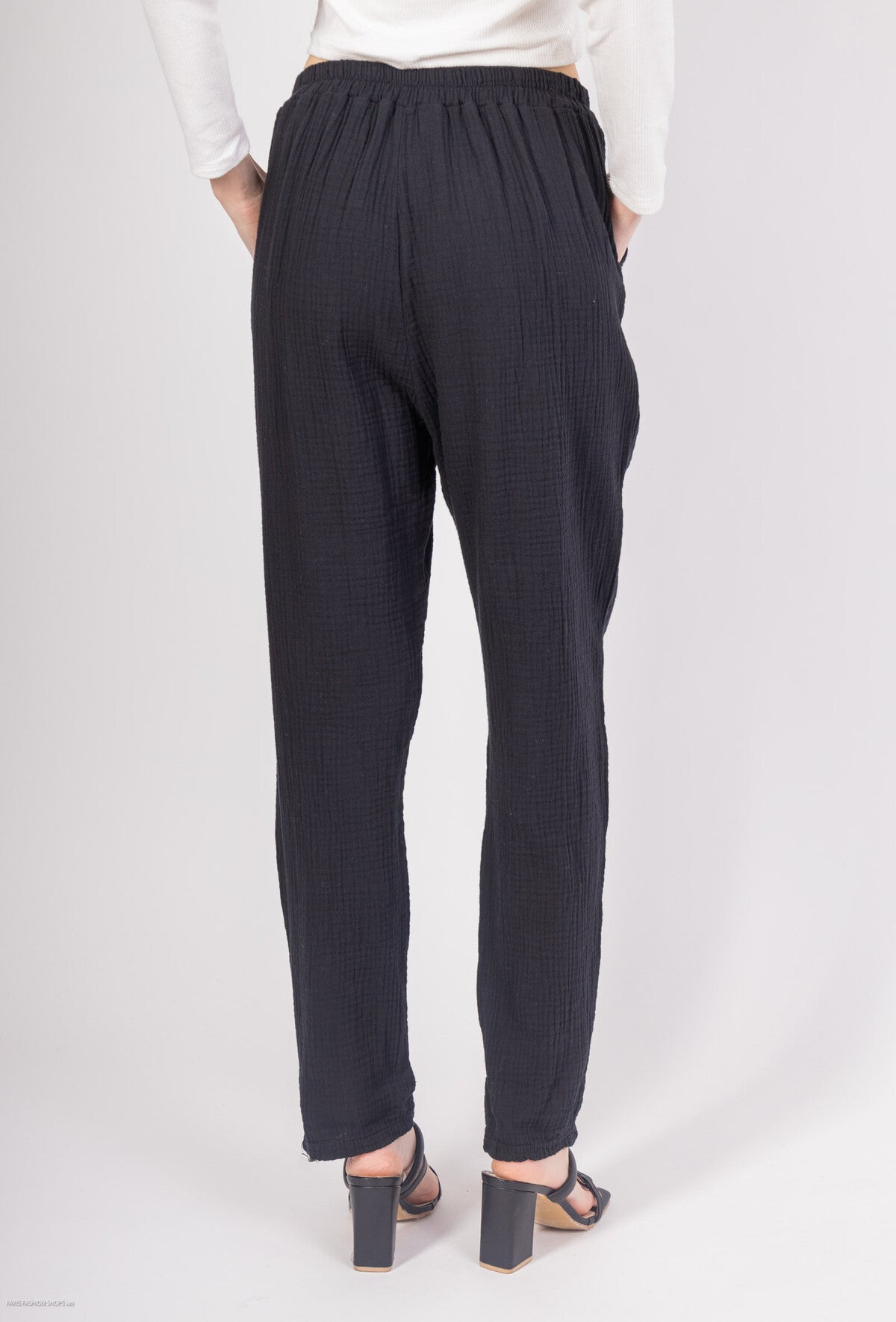 Pantaloni in garza di cotone