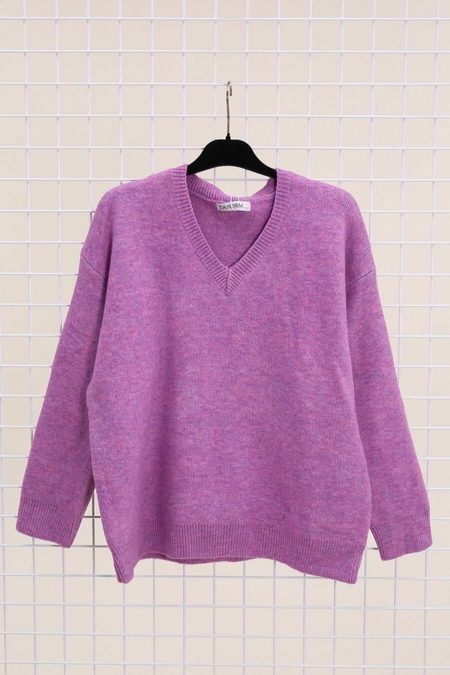 Rayon and Cashmere V-Neck Sweater