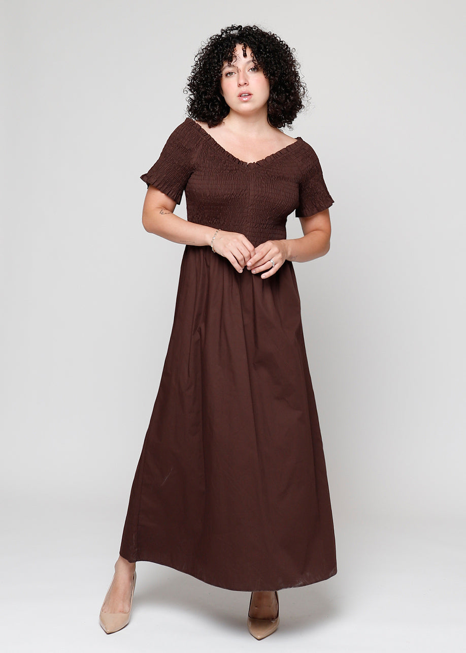 Short-sleeved cotton dress