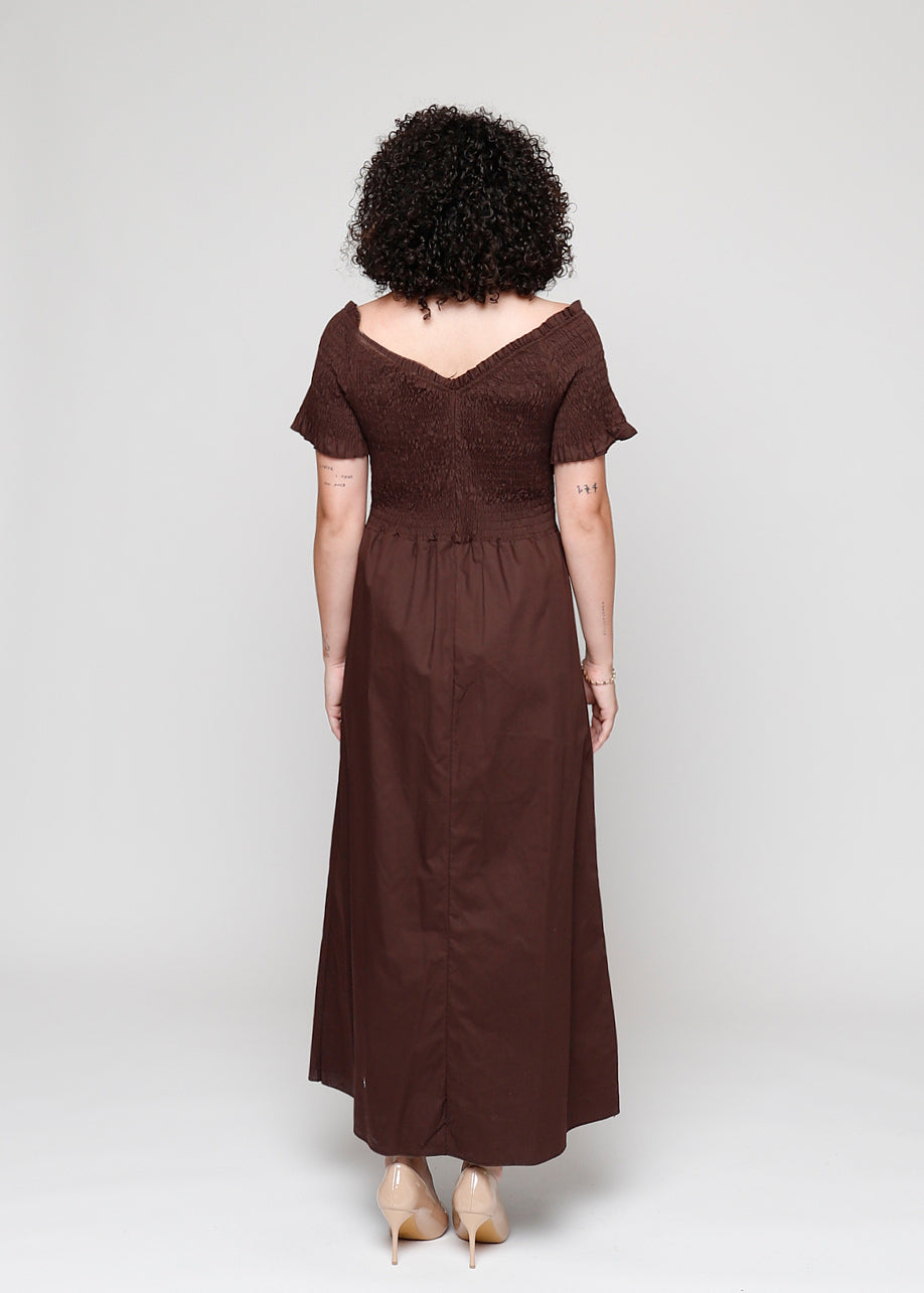 Short-sleeved cotton dress
