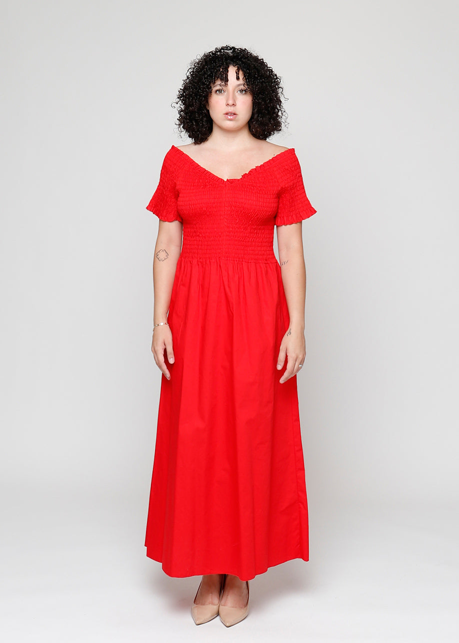 Short-sleeved cotton dress