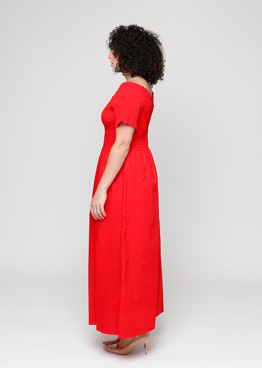Short-sleeved cotton dress