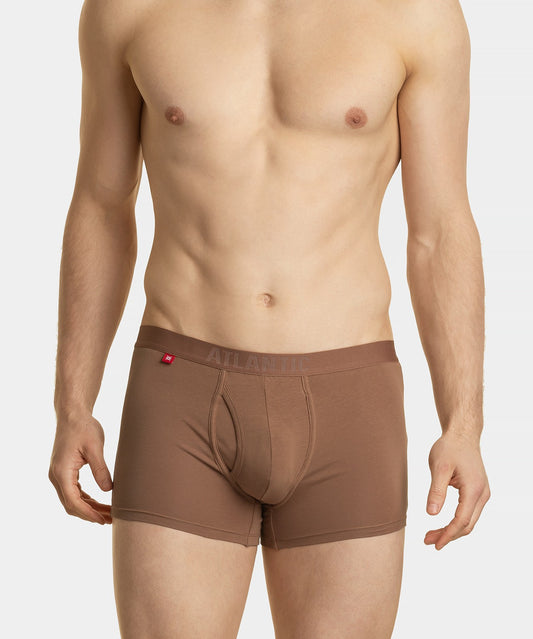 Stretch cotton boxer shorts with visible elastic