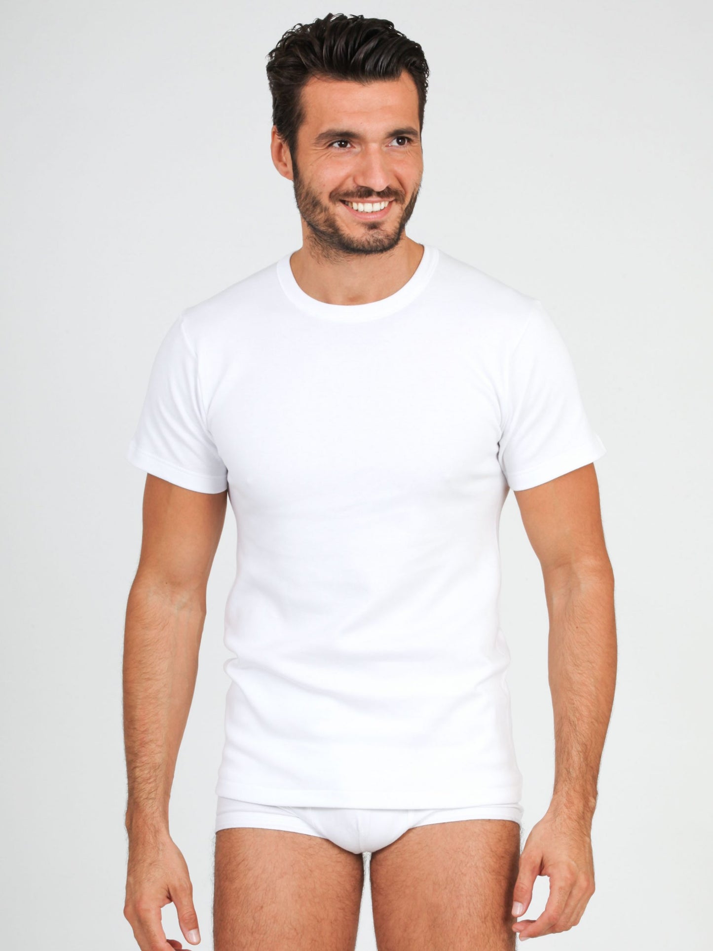 T-shirt girocollo - Made in Italy - COTONE FELPATO