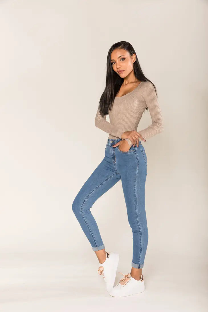 Jeans skinny in cotone elasticizzato