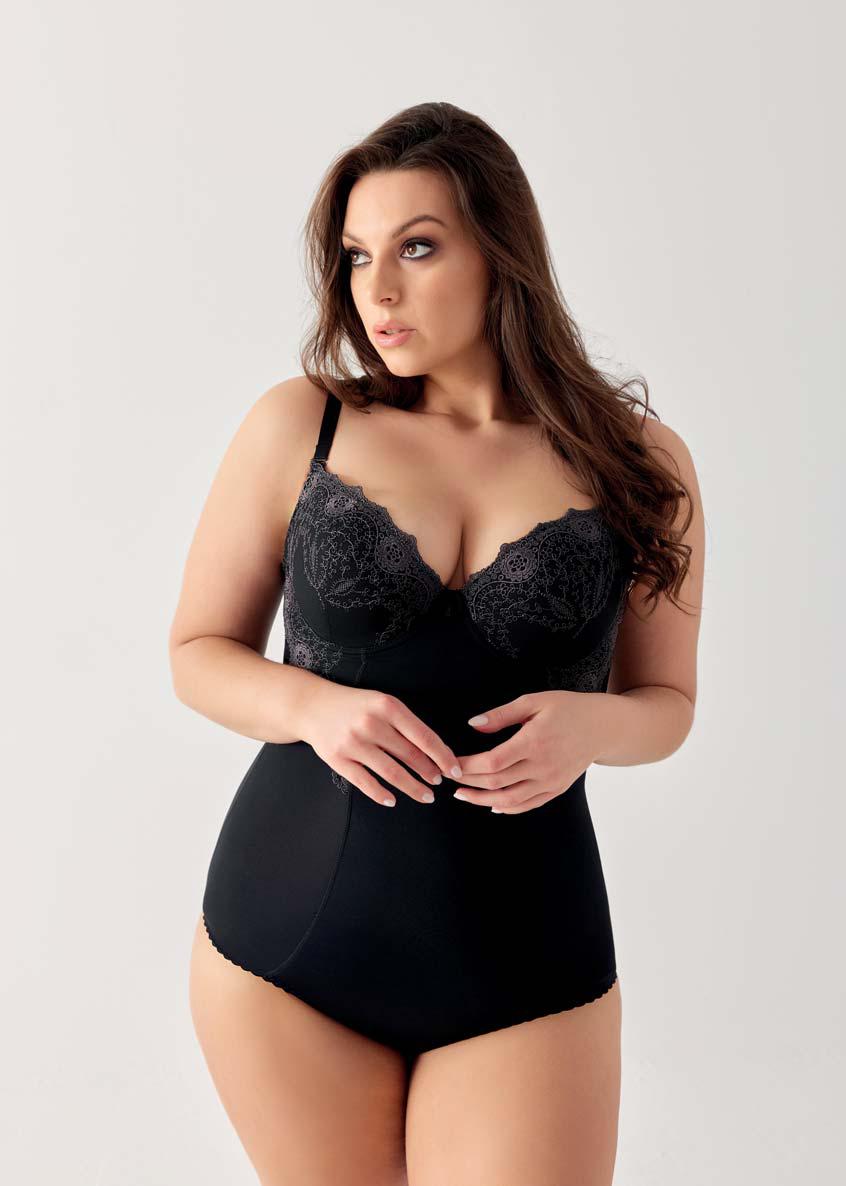 Body con feretto coppe imbottite - Livia - Nero - Lullaby Lingerie