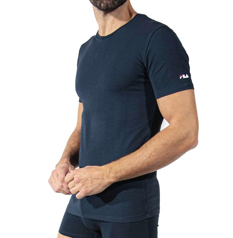 T-shirt uomo in cotone elasticizzato girocollo