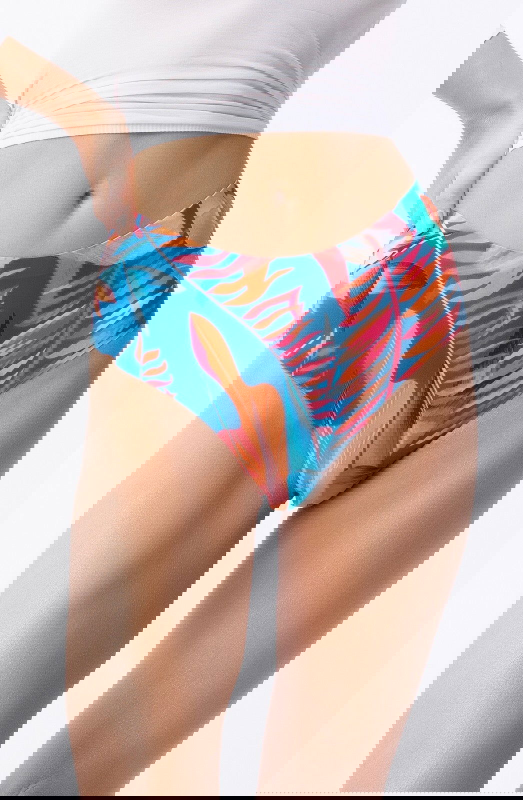 Slip brasiliano vita alta donna taglio laser ultrapiatto - Simple Brasil Maxi Jungle - Lullaby Lingerie