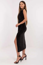 Abito aderente con spalline imbottite e a incrocio - 221313