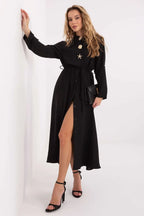 Abito camicia con linea svasata - 221283