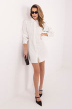 Abito camicia mini a righe con bottoni - MIRIAM - 224767