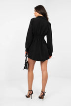 Abito camicia mini a righe con bottoni - MIRIAM - 224767