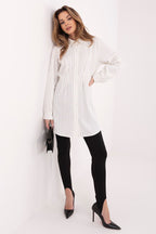 Abito camicia mini a righe con bottoni - MIRIAM - 224767