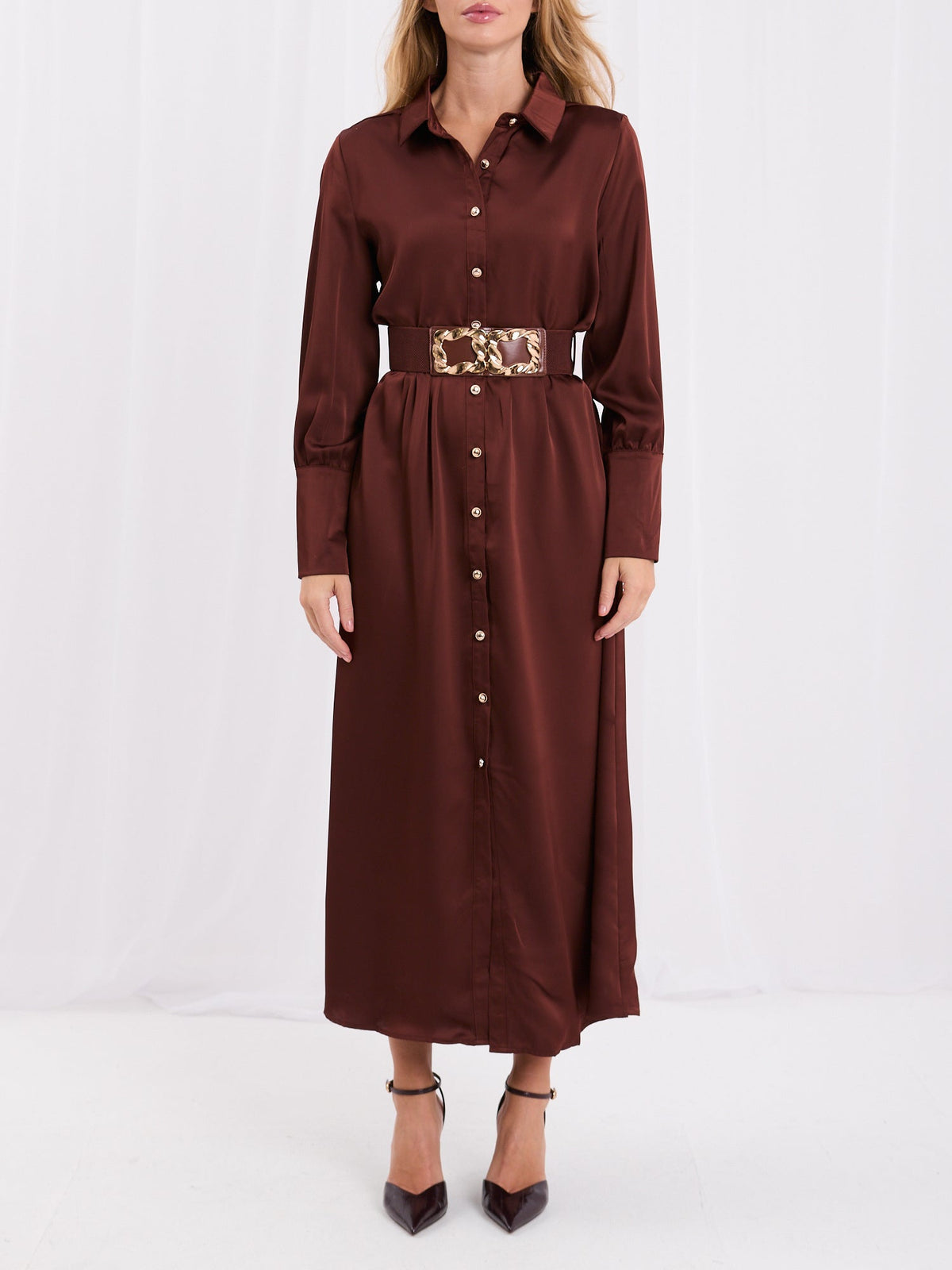 Abito chemisier elegante da donna midi Denise - 6