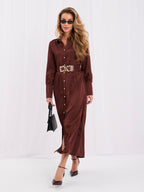 Abito chemisier elegante da donna midi Denise - 1