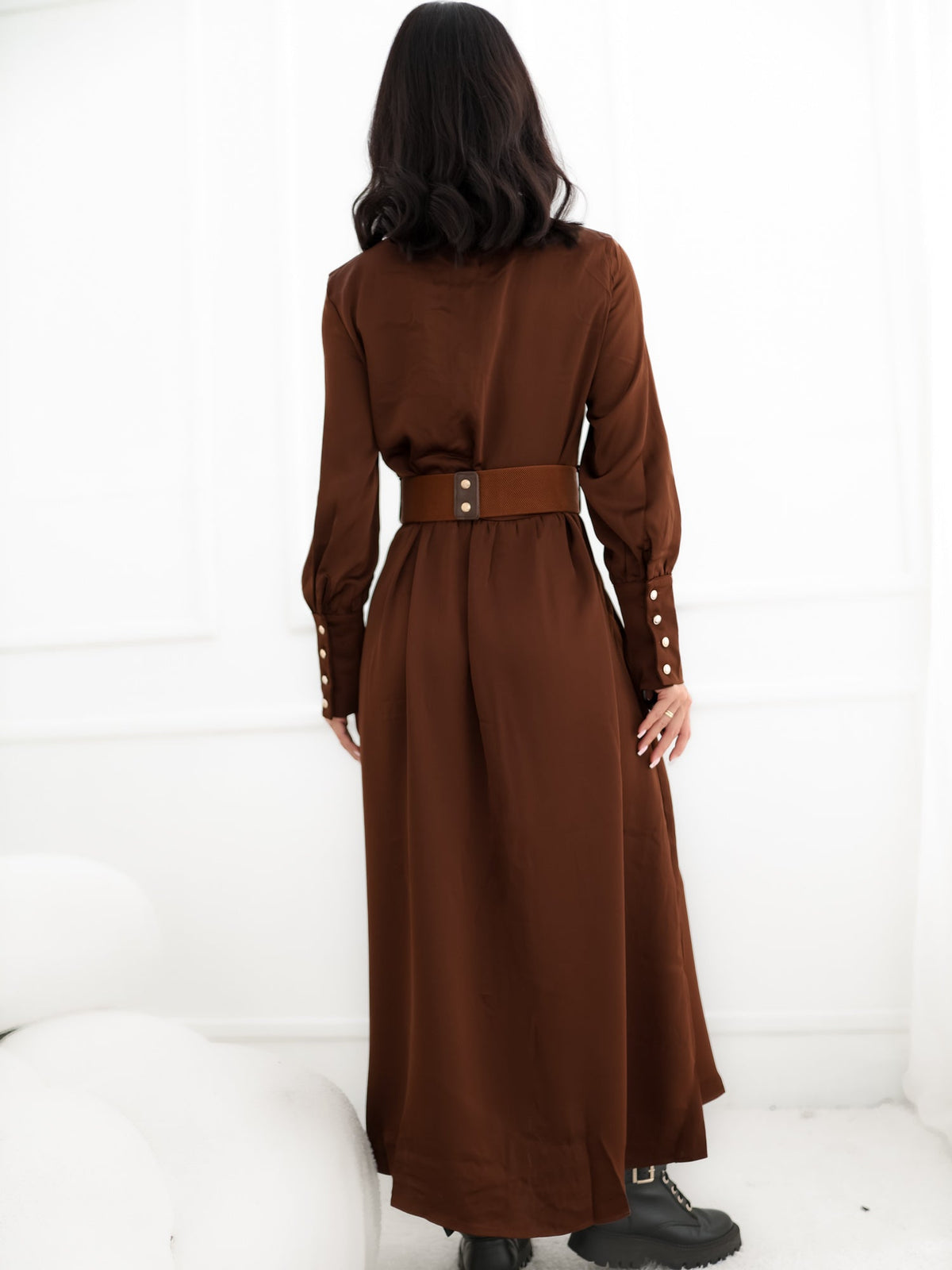 Abito chemisier elegante da donna midi Denise - 12