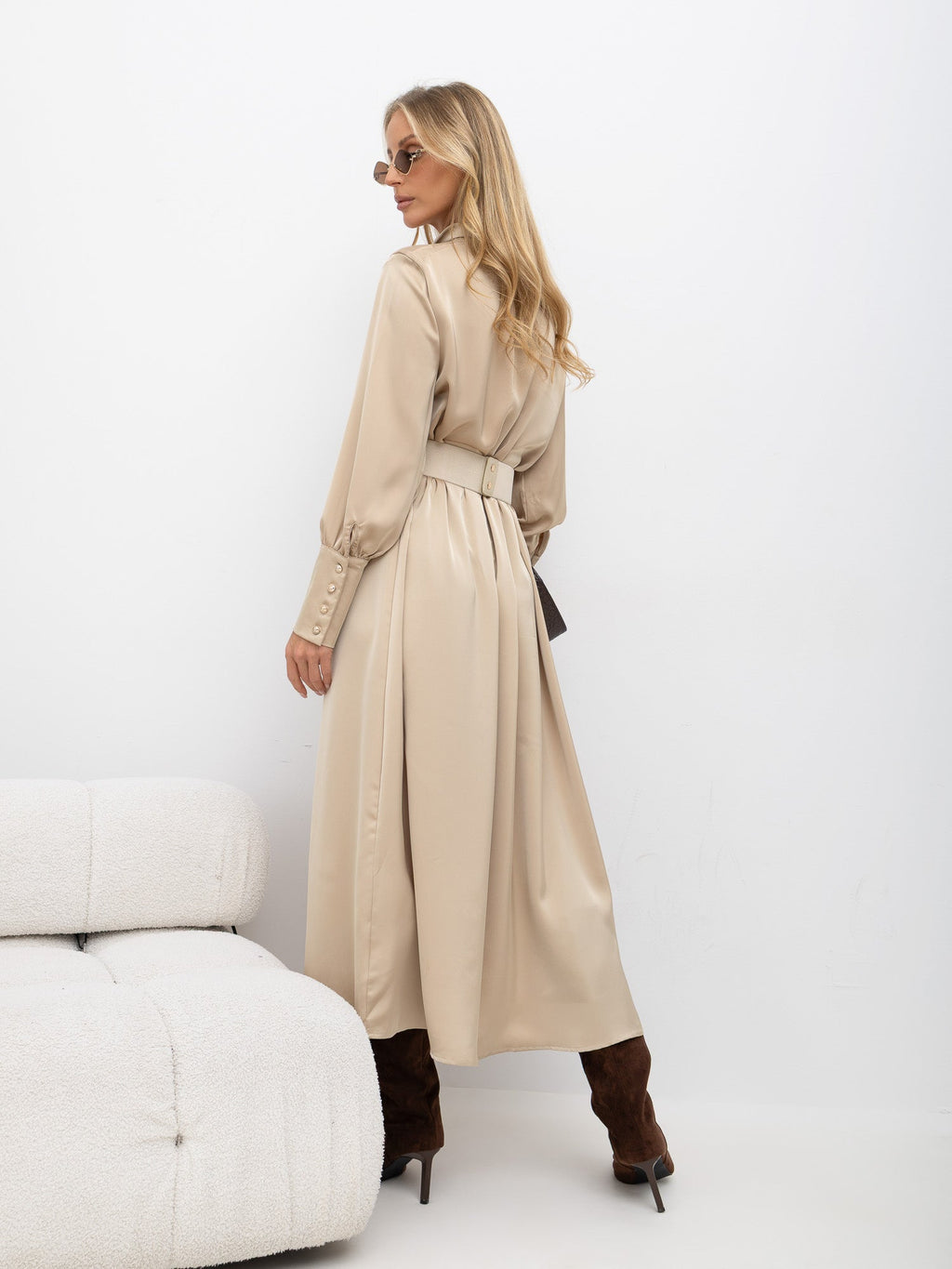 Abito chemisier elegante da donna midi Denise - 7