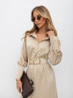 Abito chemisier elegante da donna midi Denise - 10