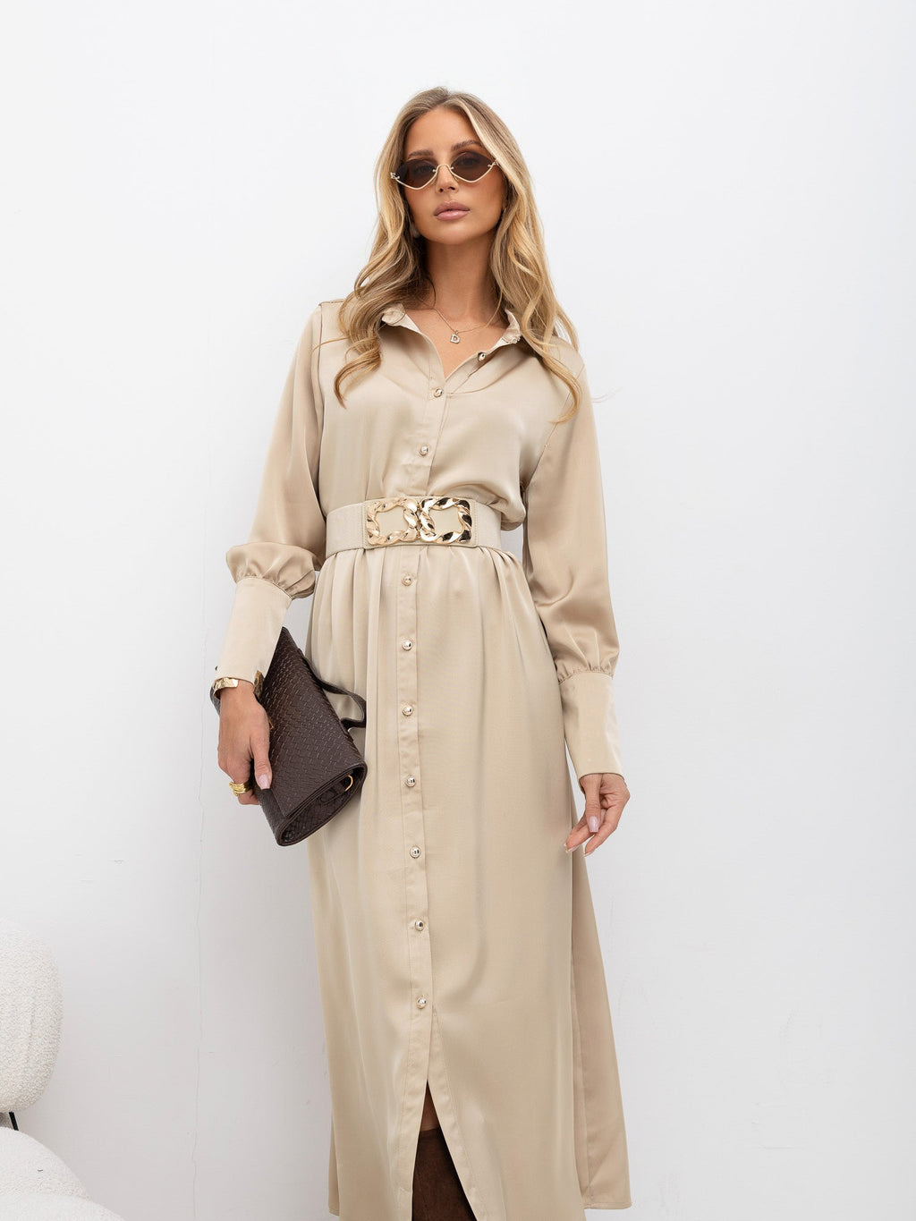 Abito chemisier elegante da donna midi Denise - 9