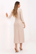 Abito da sera midi con taglio a busta - 217007