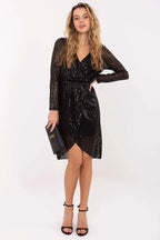 Abito da sera scintillante con taglio a busta - 221068