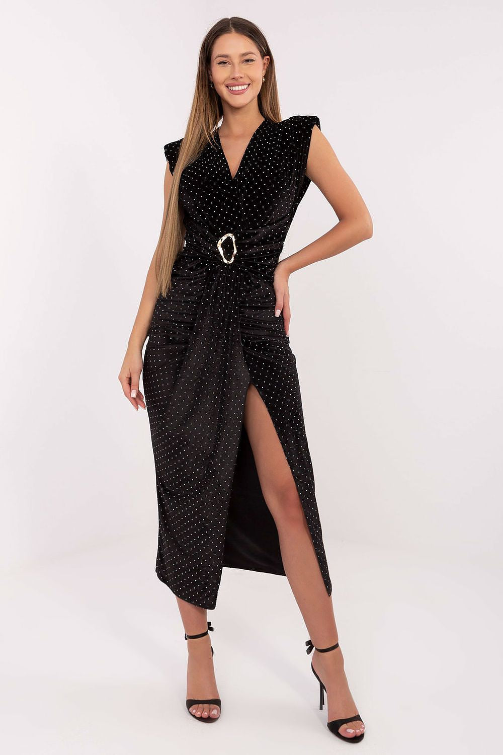 Nero / Universale Abito elegante aderente con spalline