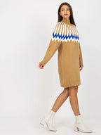 Abito in maglia con motivo geometrico - 170358