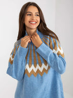 Abito in maglia con motivo geometrico - 170358