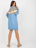 Abito in maglia con motivo geometrico - 170358