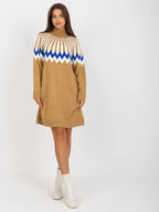 Abito in maglia con motivo geometrico - 170358