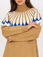 Abito in maglia con motivo geometrico - 170358